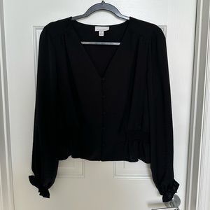 TOP SHOP BLOUSE SIZE US 8 IN BLACK